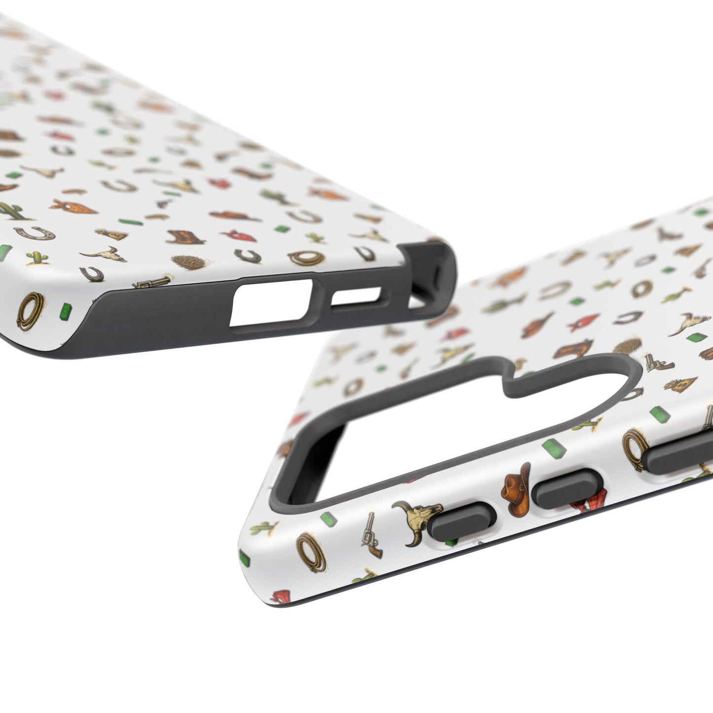 Western Pattern Phone Case — Cowboy Boots, Hats, Horseshoes & Cactus Tough Case