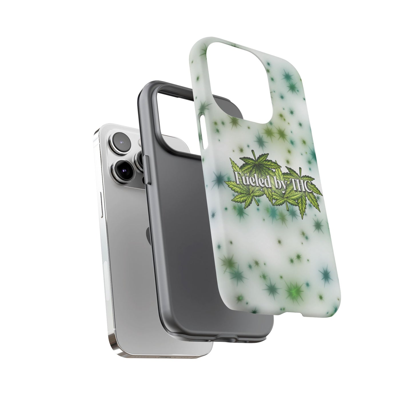 Phone Case — “Fueled by THC” Green Leaf Design