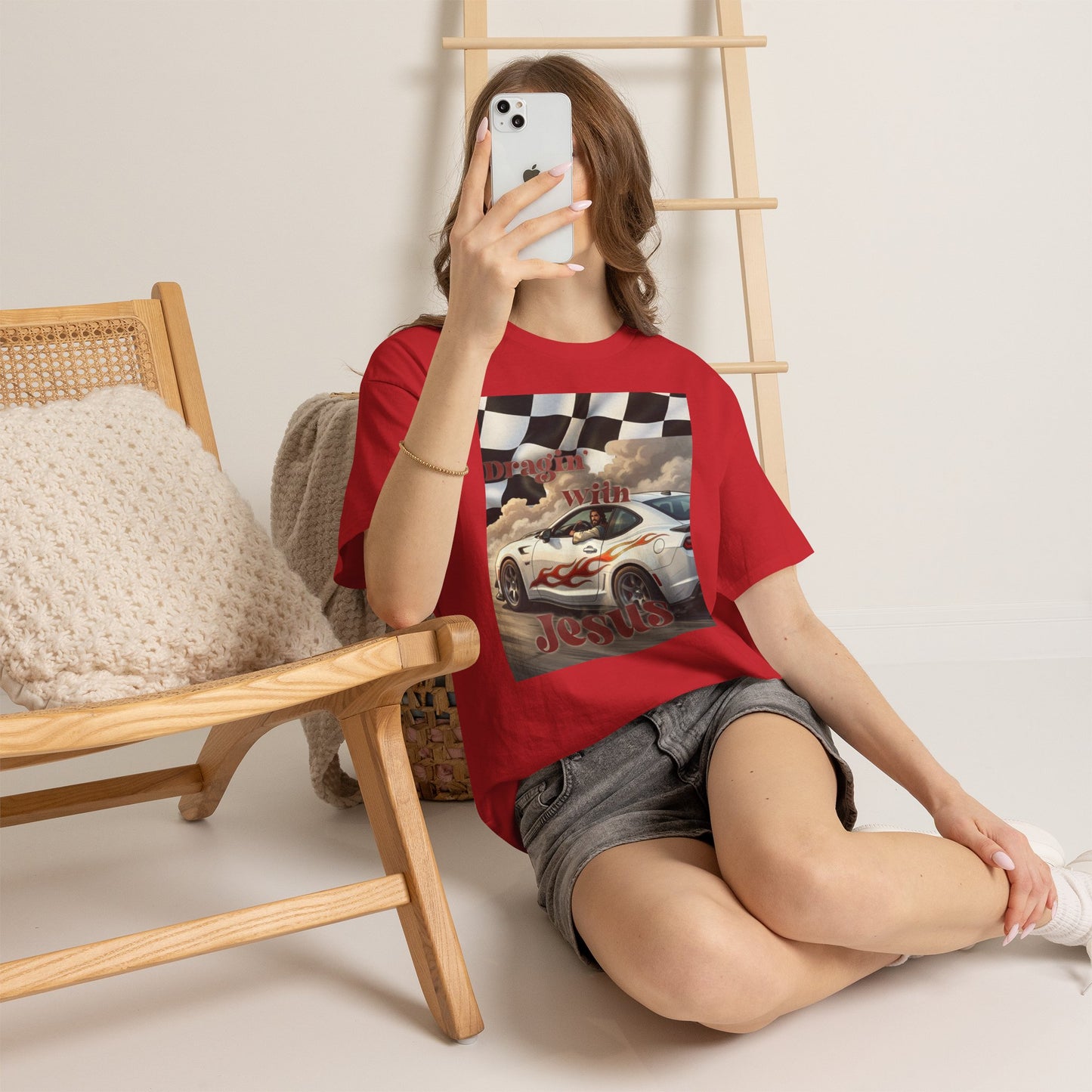 Racing With Jesus T-Shirt — Faith & Speed Graphic Tee