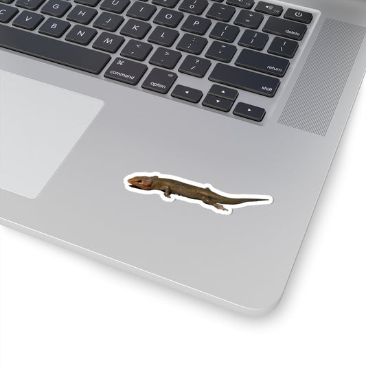 Brown Skink Lizard Kiss-Cut Sticker — Realistic Reptile Laptop Decal