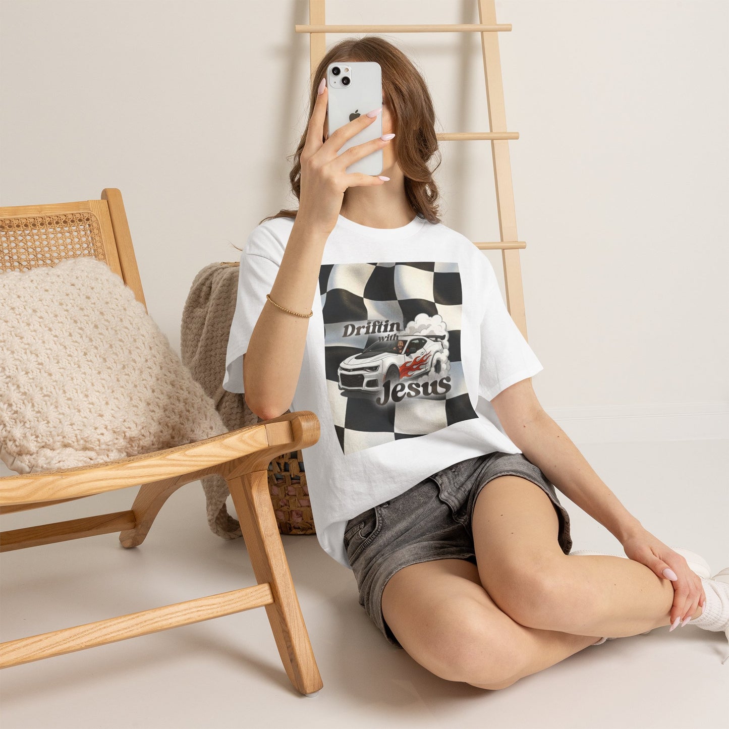 Driftin' with Jesus Tee — Christian Racing Graphic T-Shirt