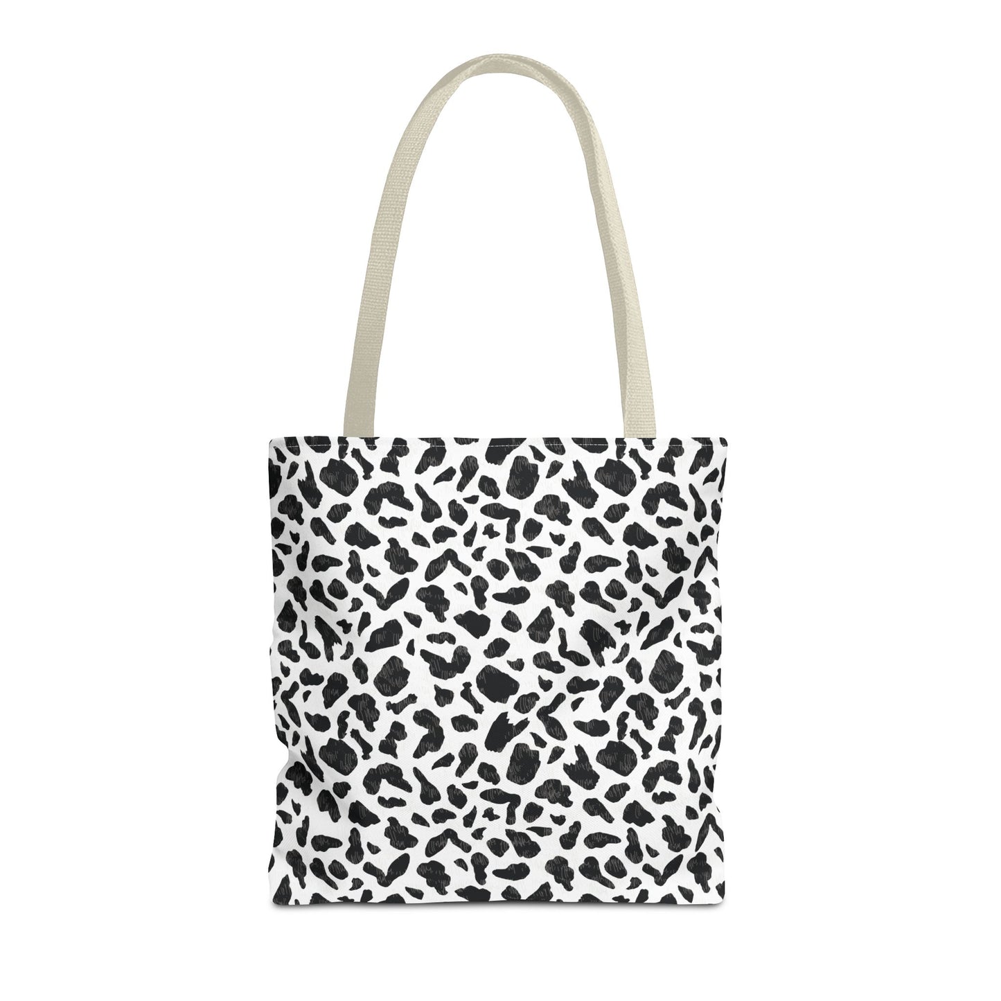 Cow Print Tote Bag – Black & White AOP Canvas Tote