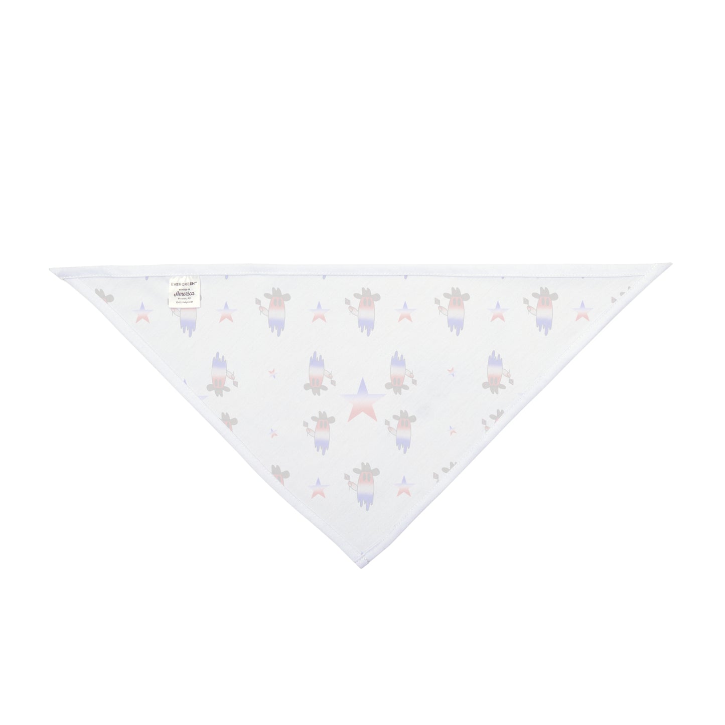 Patriotic Star & cowboy ghost Pet Bandana — Red, White & Blue Fourth of July Dog Bandana