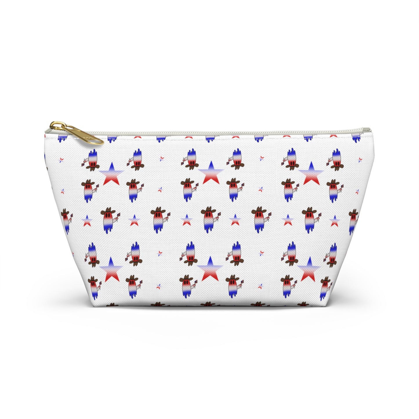 Patriotic Ghost Accessory Pouch — T‑Bottom Makeup & Travel Bag