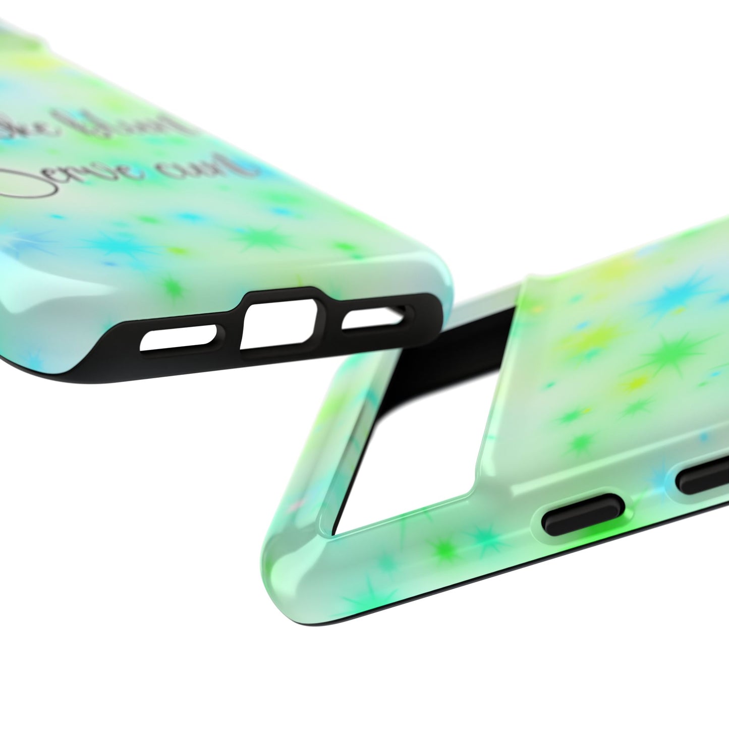 Phone Case — "Smoke blunt Serve cunt" Green Starburst Protective Case