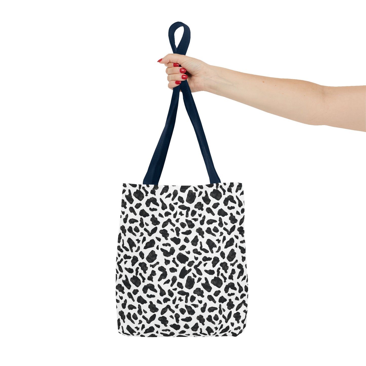 Cow Print Tote Bag – Black & White AOP Canvas Tote