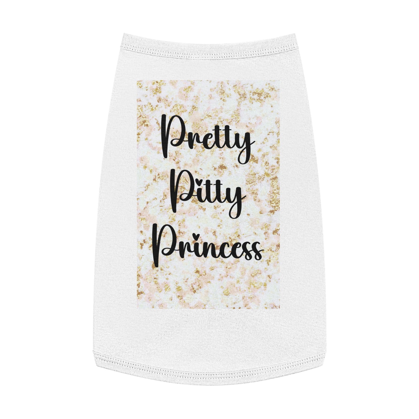 Pet Tank Top — "Pretty Pitty Princess" Cute Sparkle Dog Tank for Small Pits & Pitbull Lovers