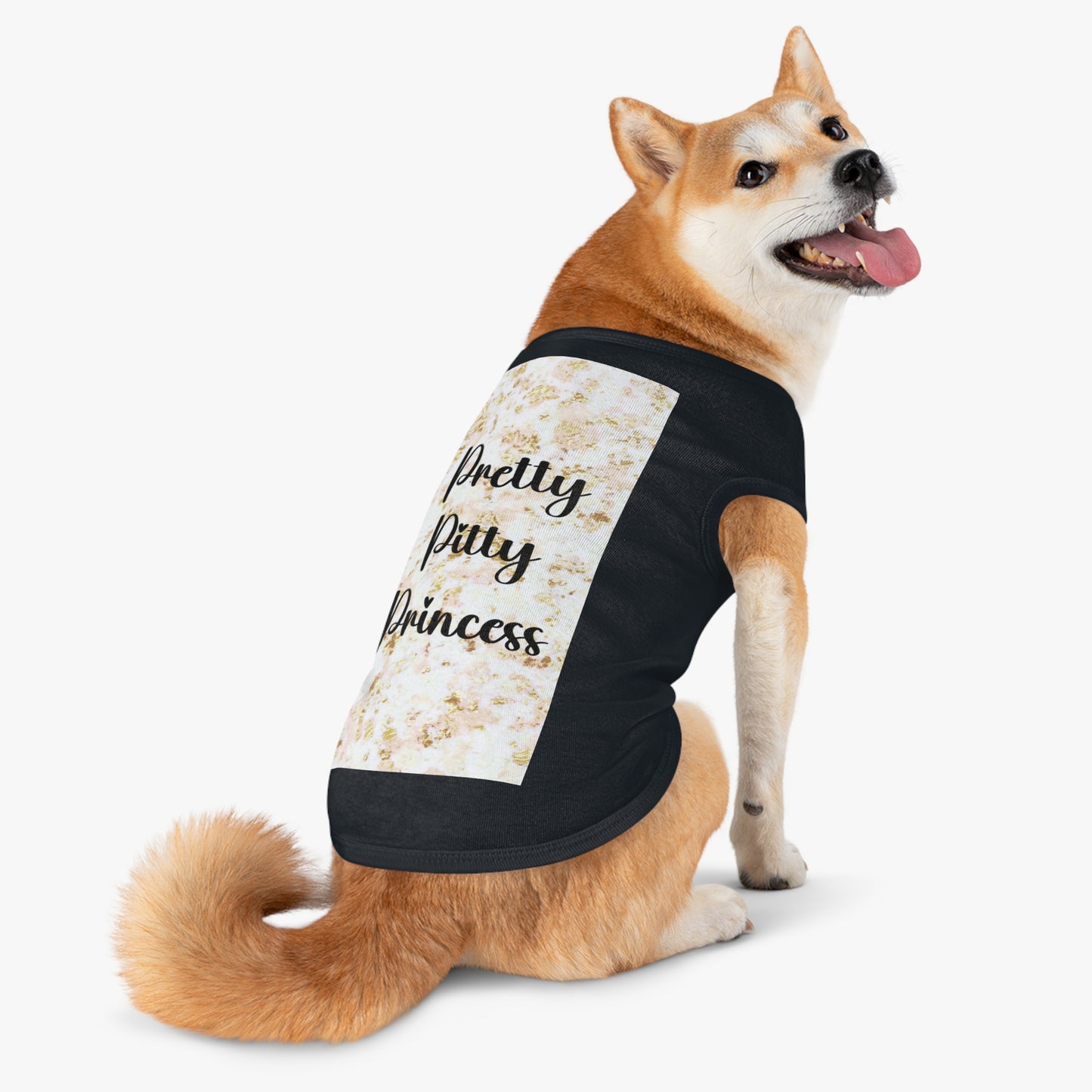 Pet Tank Top — "Pretty Pitty Princess" Cute Sparkle Dog Tank for Small Pits & Pitbull Lovers