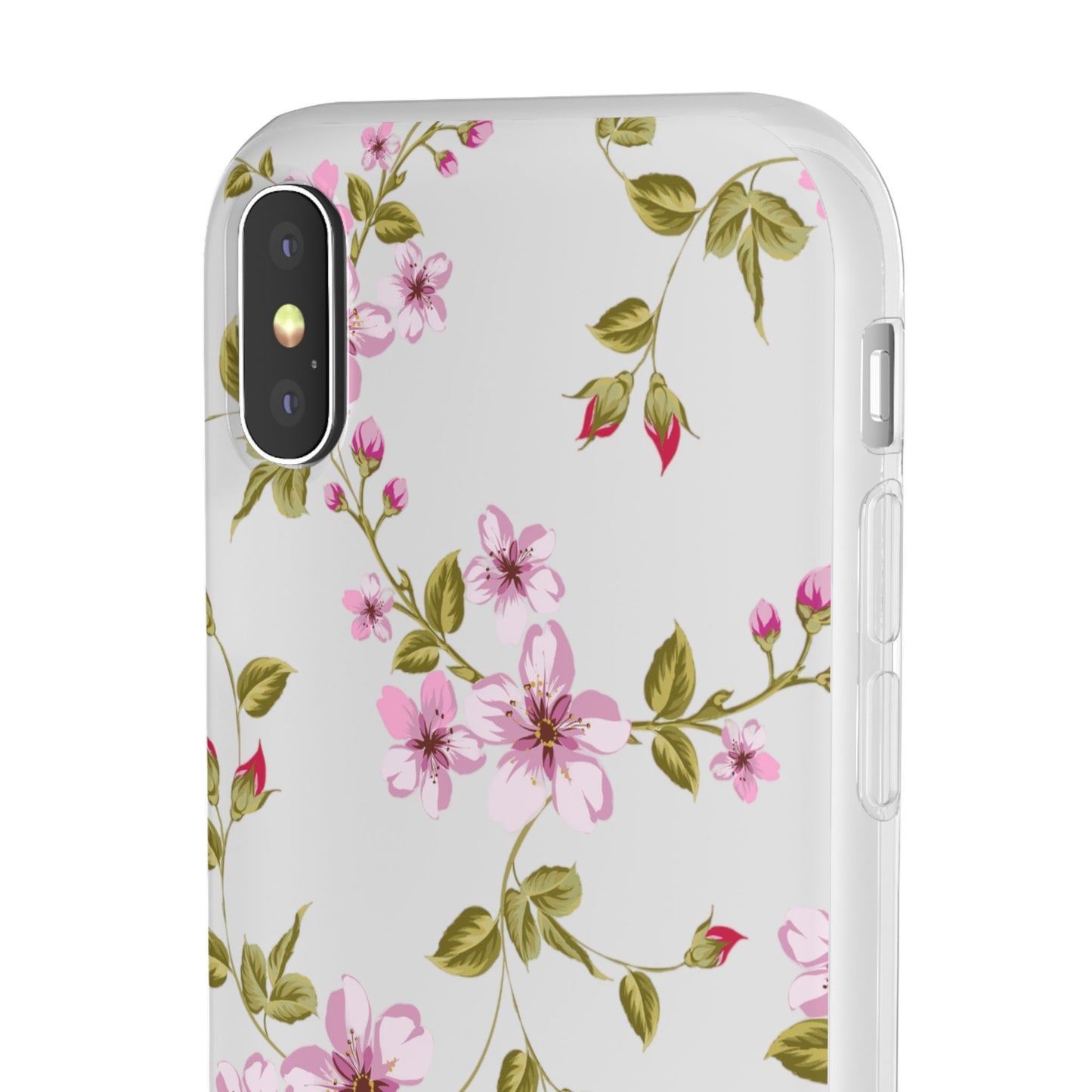 Floral Pink Blossom Flexi Case — Slim Protective Phone Case with Watercolor Cherry Blossom Design