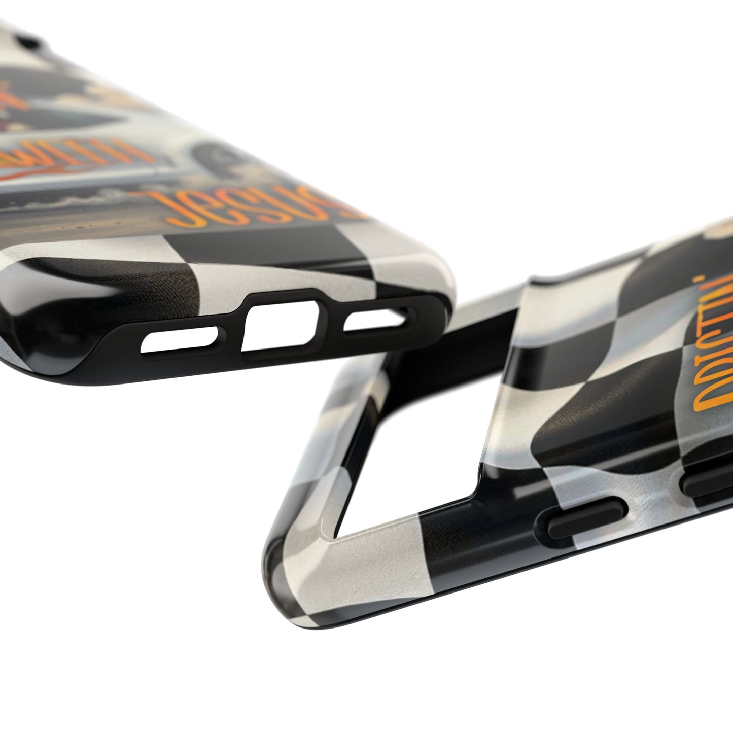 Phone Case — "Driftin' With Jesus" Racing Crosscheck Design - Samsung/ Google phones