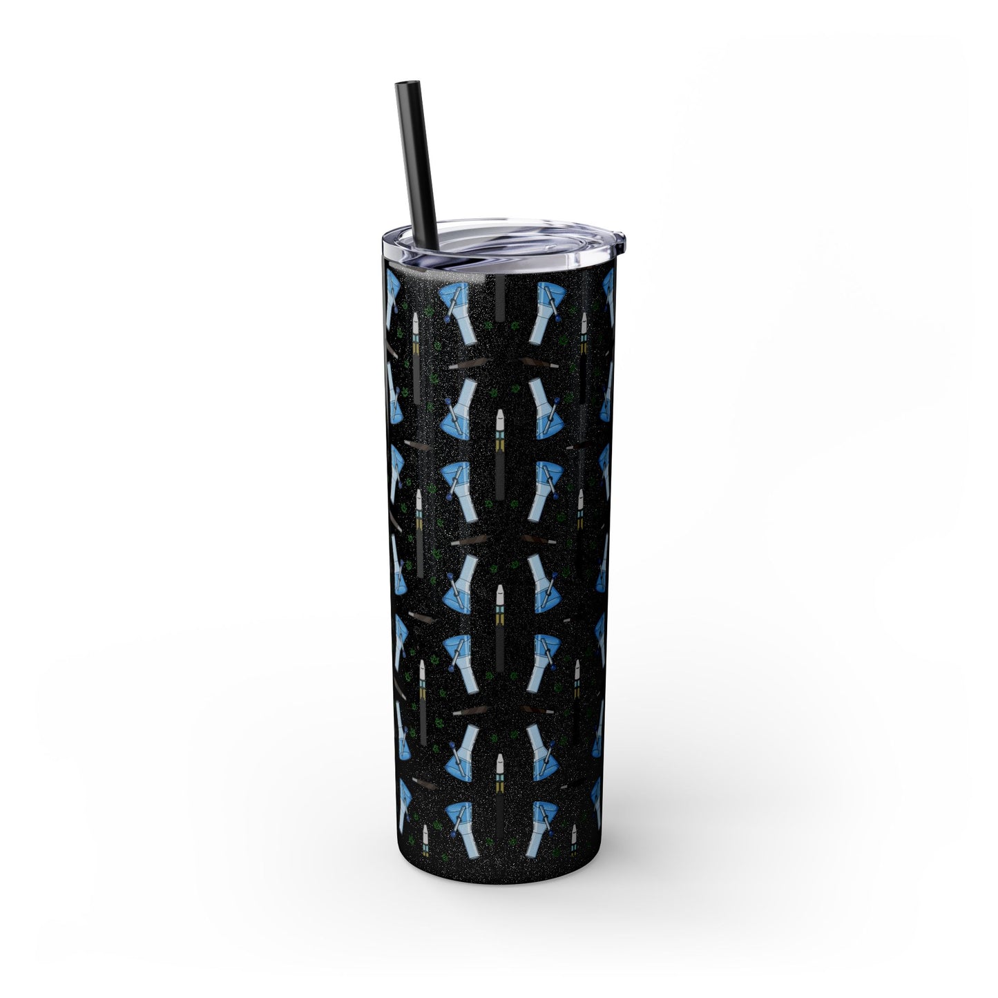 20oz Skinny Tumbler – Bongs & Penjamin Pattern | Travel Straw Cup for Stylists
