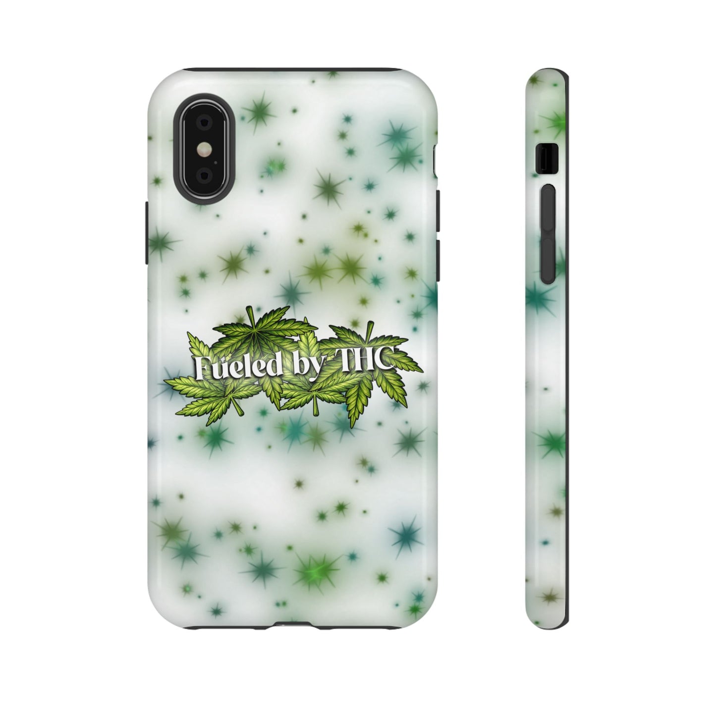 Phone Case — “Fueled by THC” Green Leaf Design