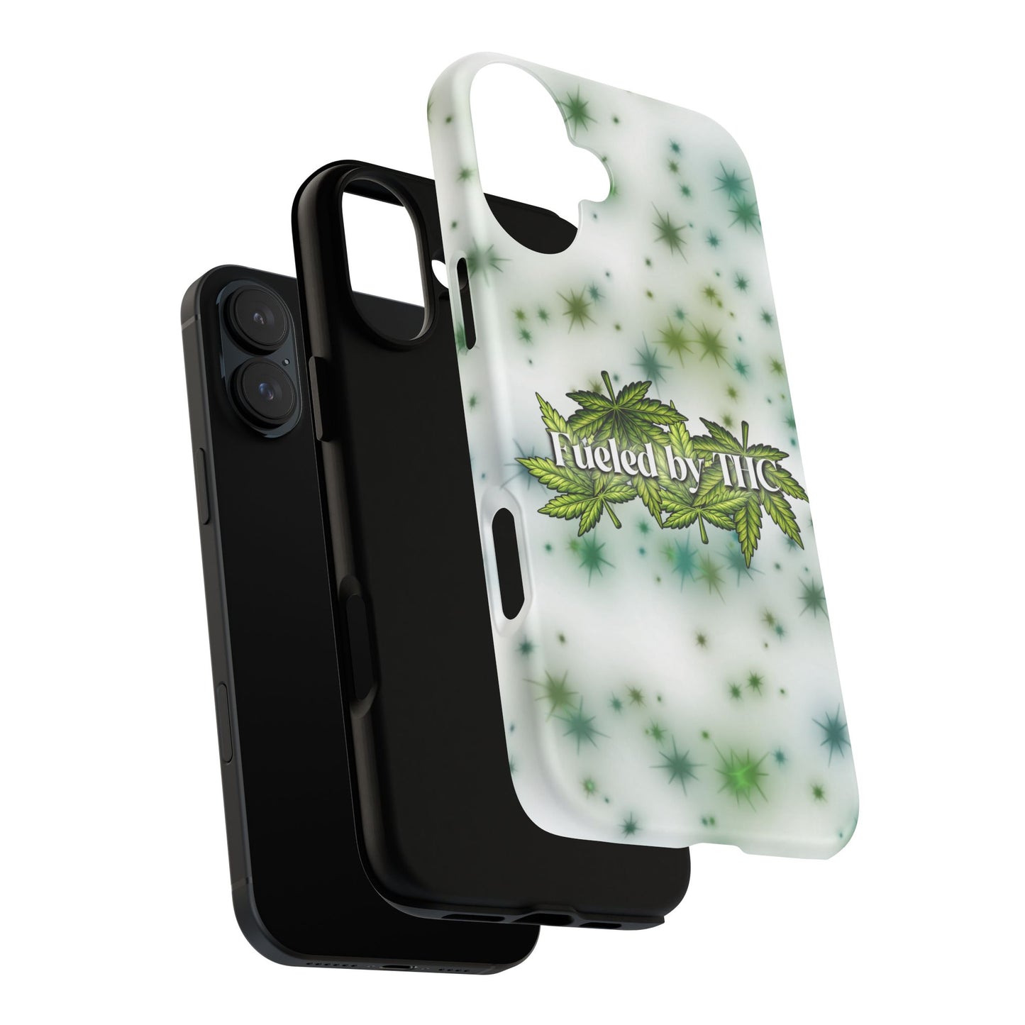 Phone Case — “Fueled by THC” Green Leaf Design