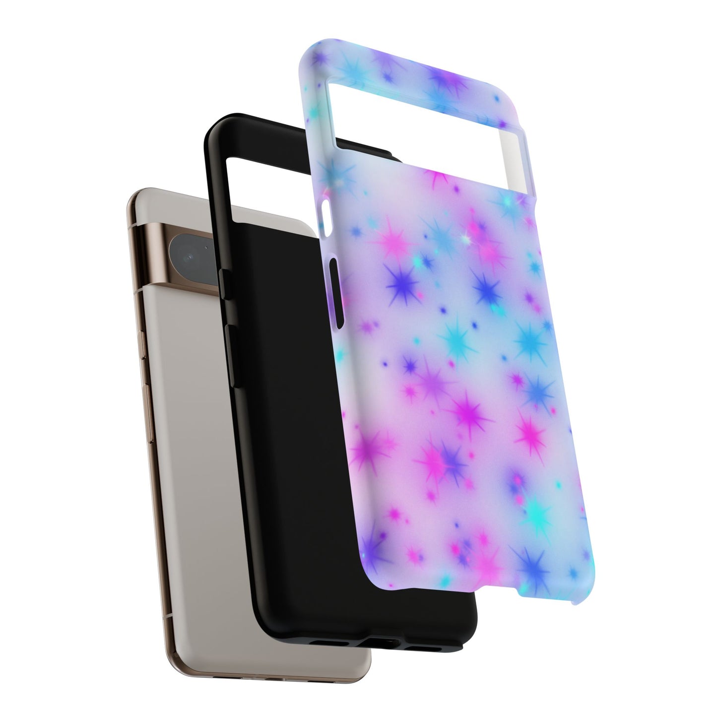 Galaxy Sparkle Tough Phone Case - Pastel Starburst Protective Cover