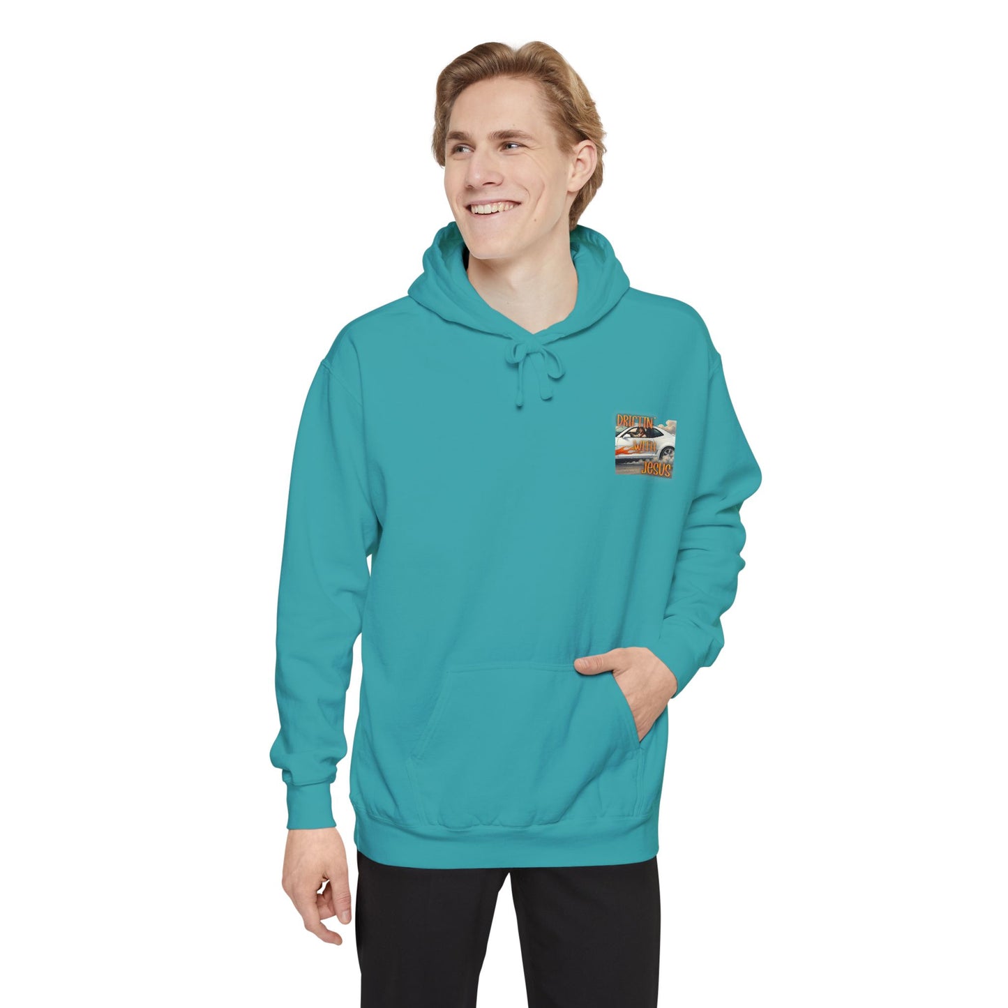 Drifting with jesus Hoodie — racing Graphic