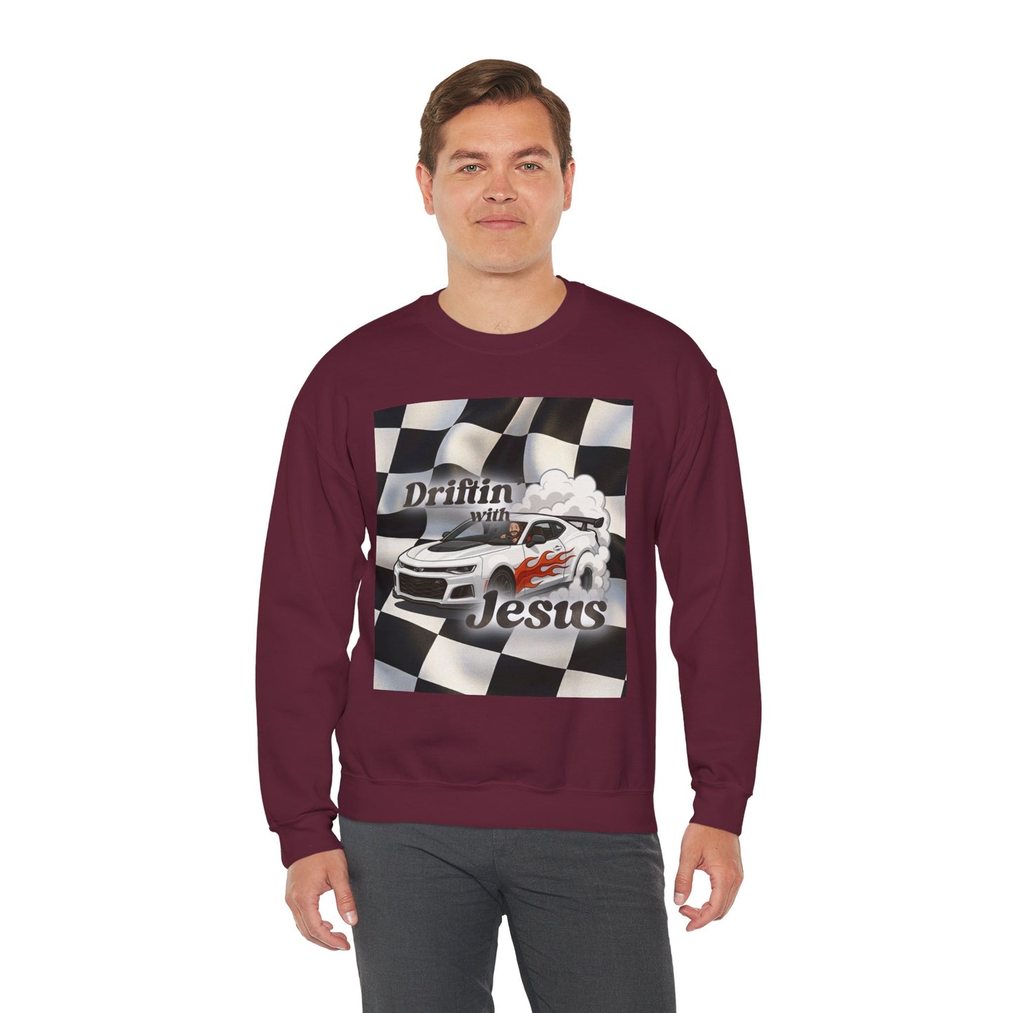Drifting with Jesus Unisex Heavy Blend™ Crewneck Sweatshirt