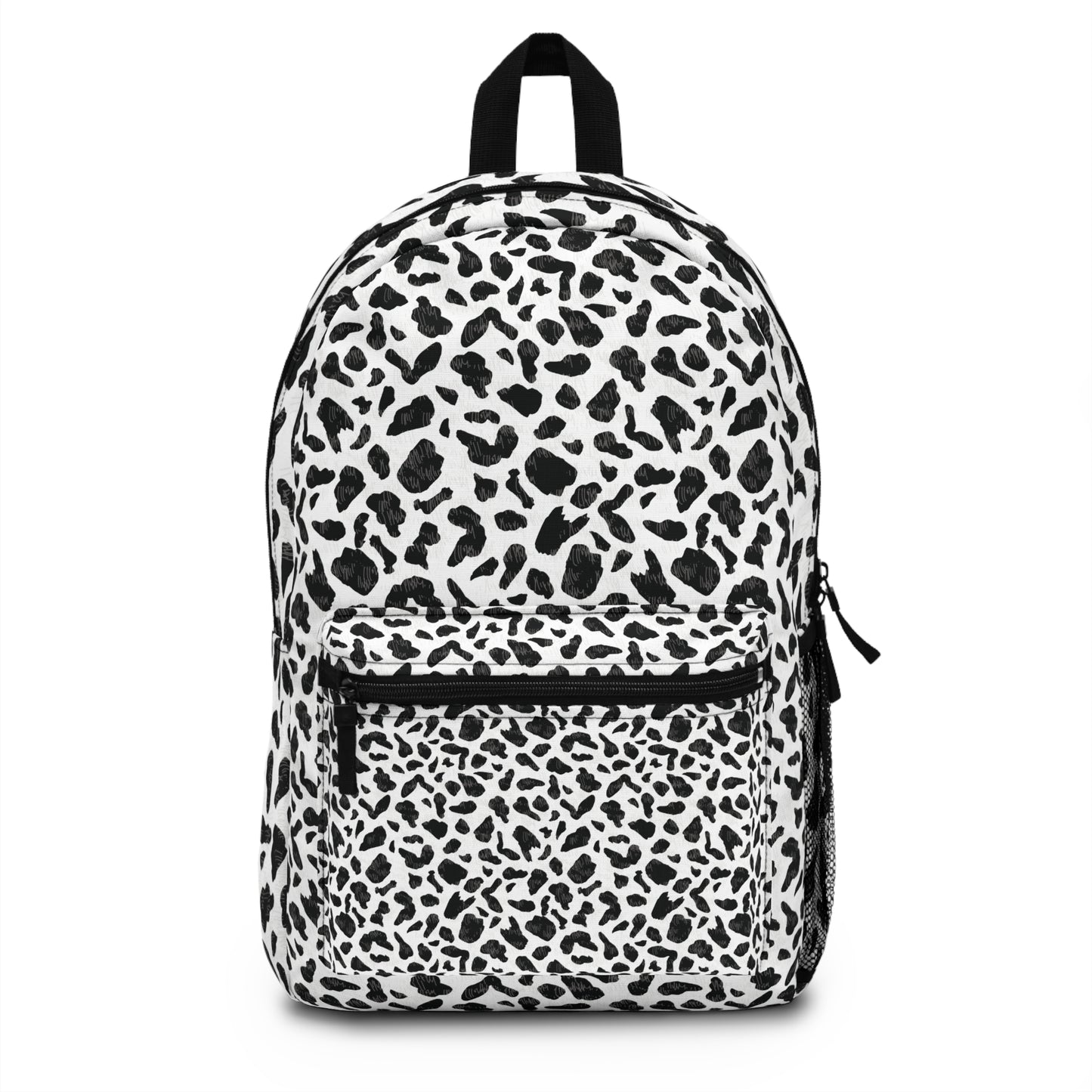 Cow Print Backpack - Black & White Animal Print School Bag