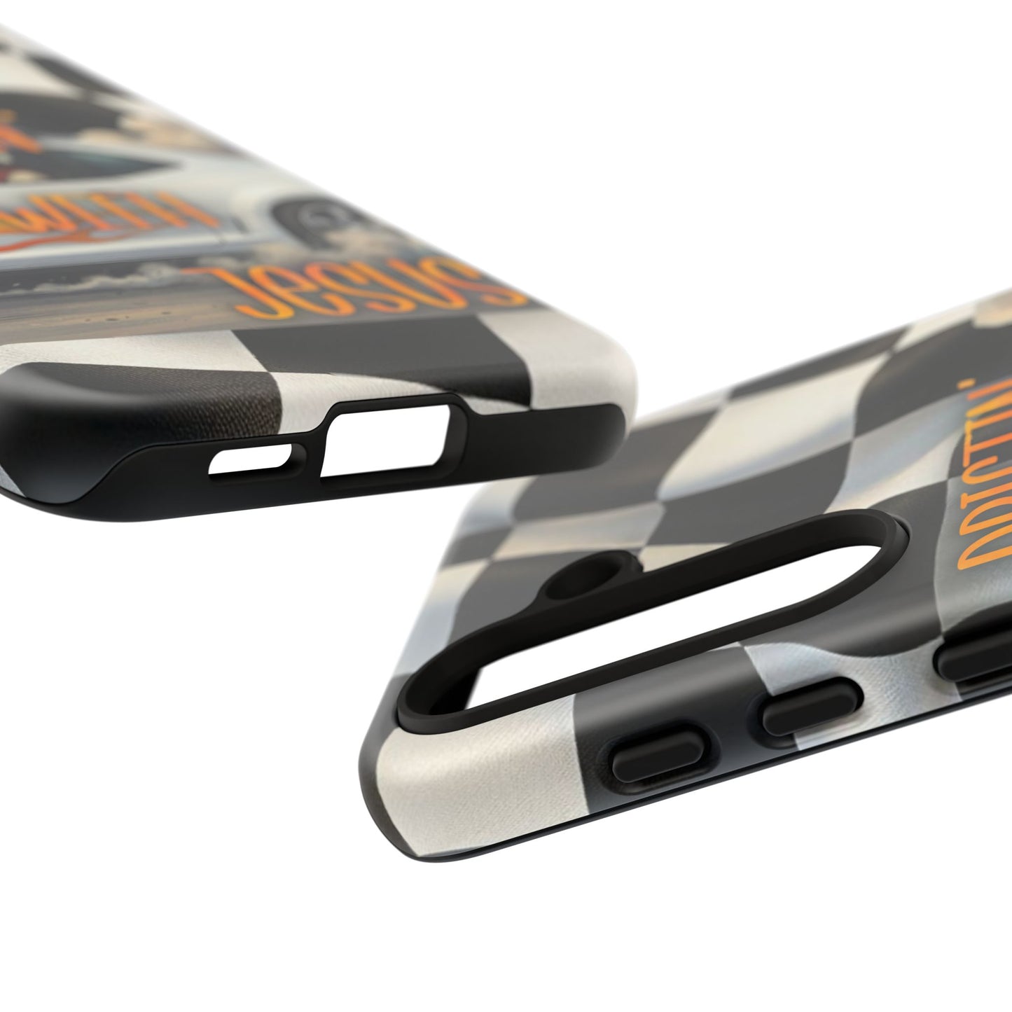Phone Case — "Driftin' With Jesus" Racing Crosscheck Design - Samsung/ Google phones