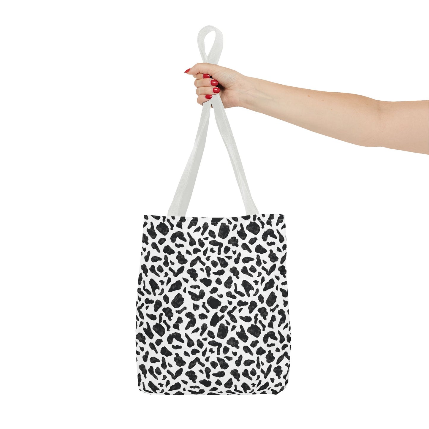 Cow Print Tote Bag – Black & White AOP Canvas Tote
