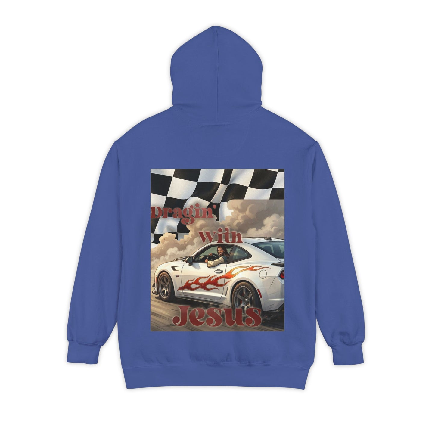 Dragin with Jesus Hoodie — Small Chest Print
