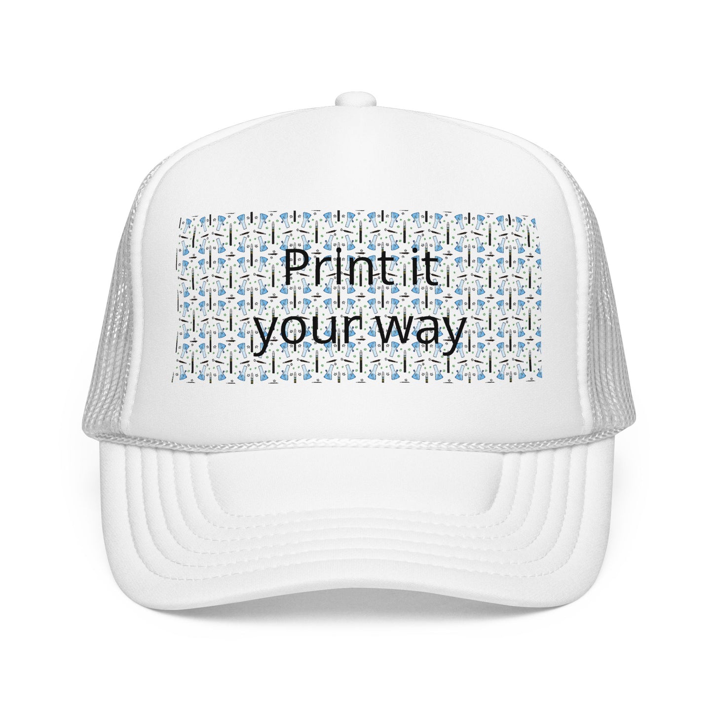 Foam Trucker Hat — "Print it your way" Custom Graphic Mesh Cap