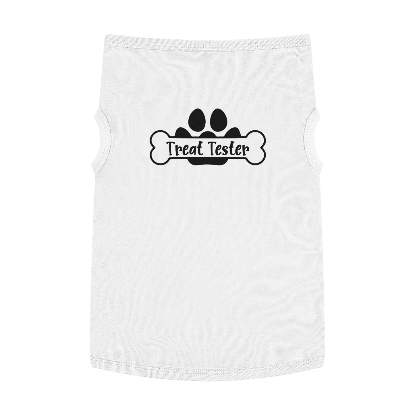 Pet Tank Top - "Treat Tester" Paw Print Bone Dog Shirt