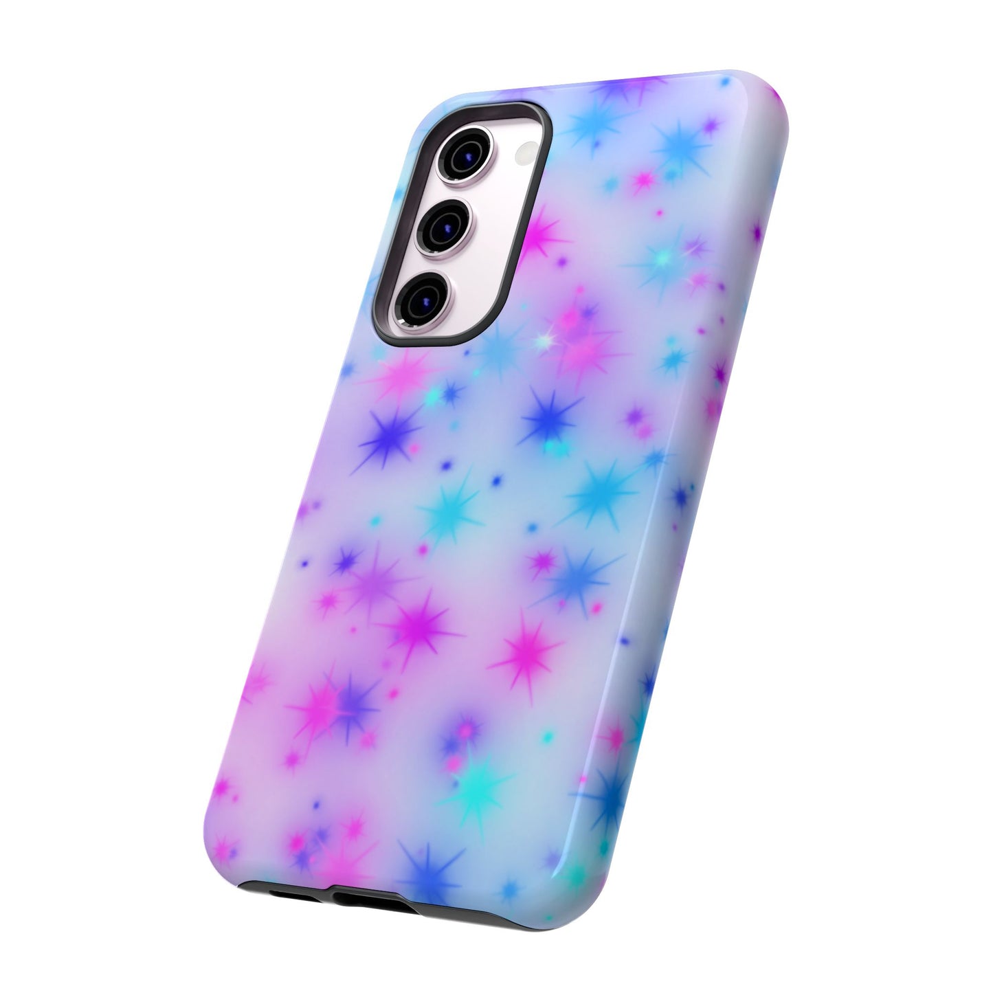 Galaxy Sparkle Tough Phone Case - Pastel Starburst Protective Cover
