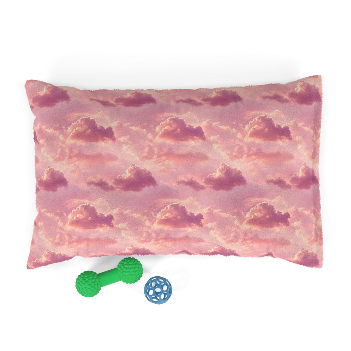 Dreamy Pink Cloud Pet Bed — Soft Plush Dog & Cat Cushion