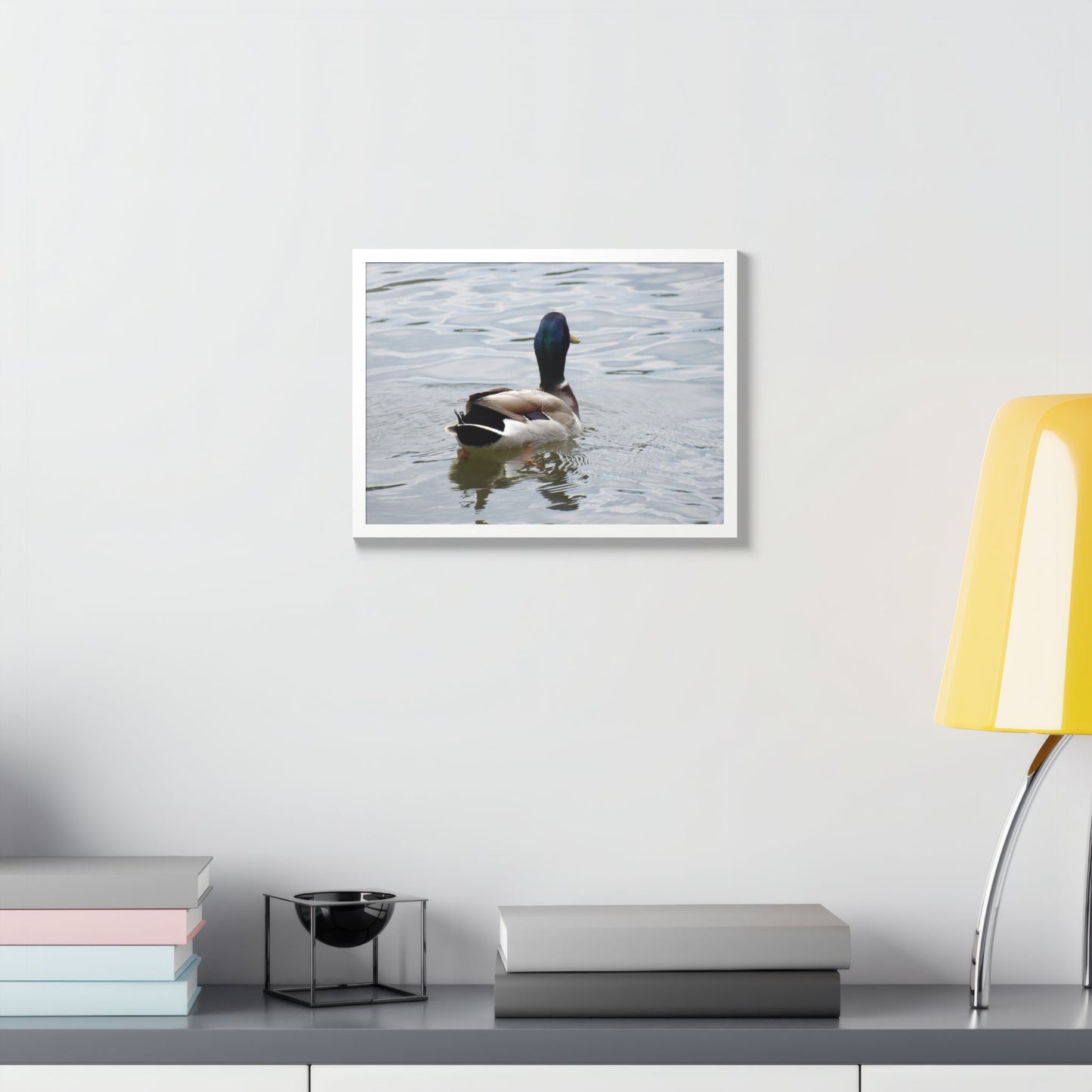 Mallard Duck Framed Poster – Serene Waterfowl Photography Wall Art