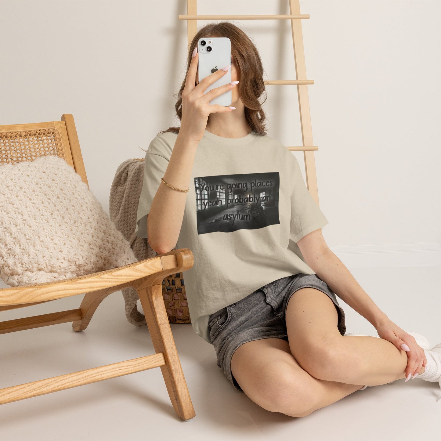 Dark Asylum Photo Tee — "You're Going Places, Yeah Probably the Asylum"