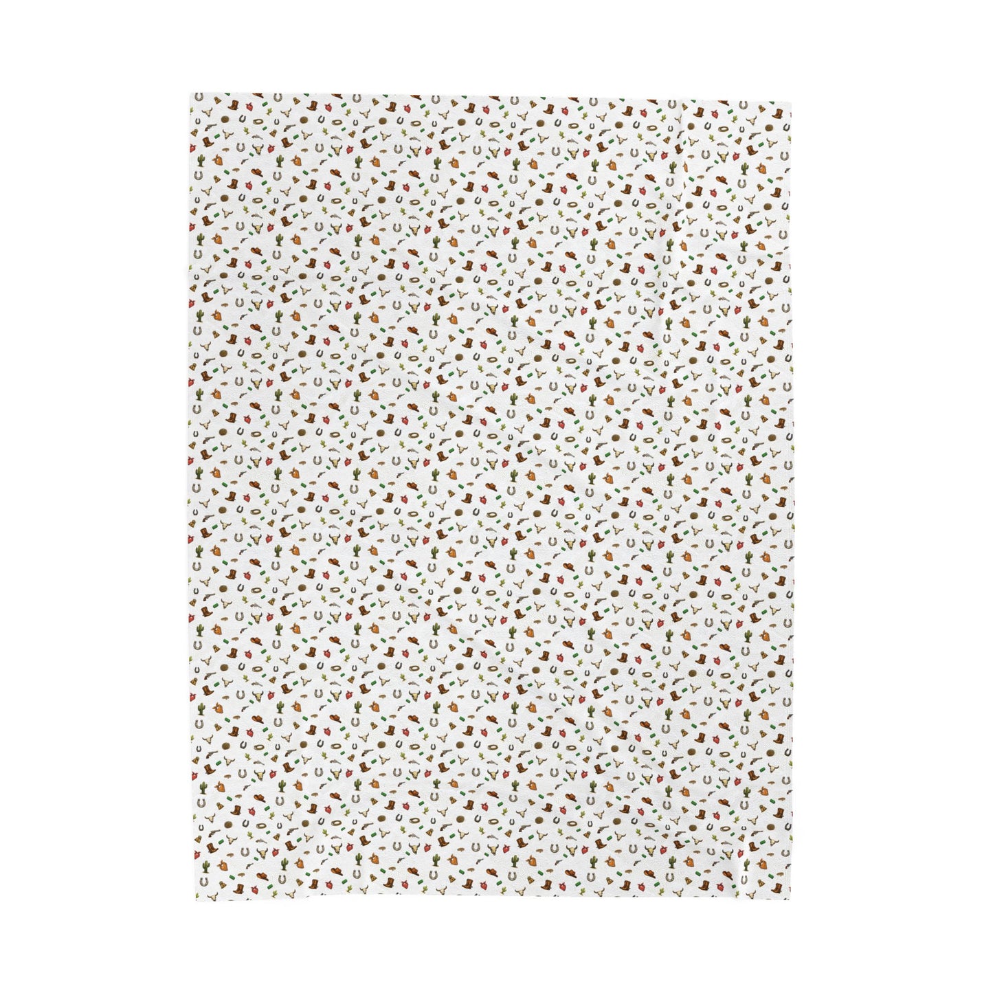 Western Velveteen Plush Blanket — western Pattern Cozy Throw