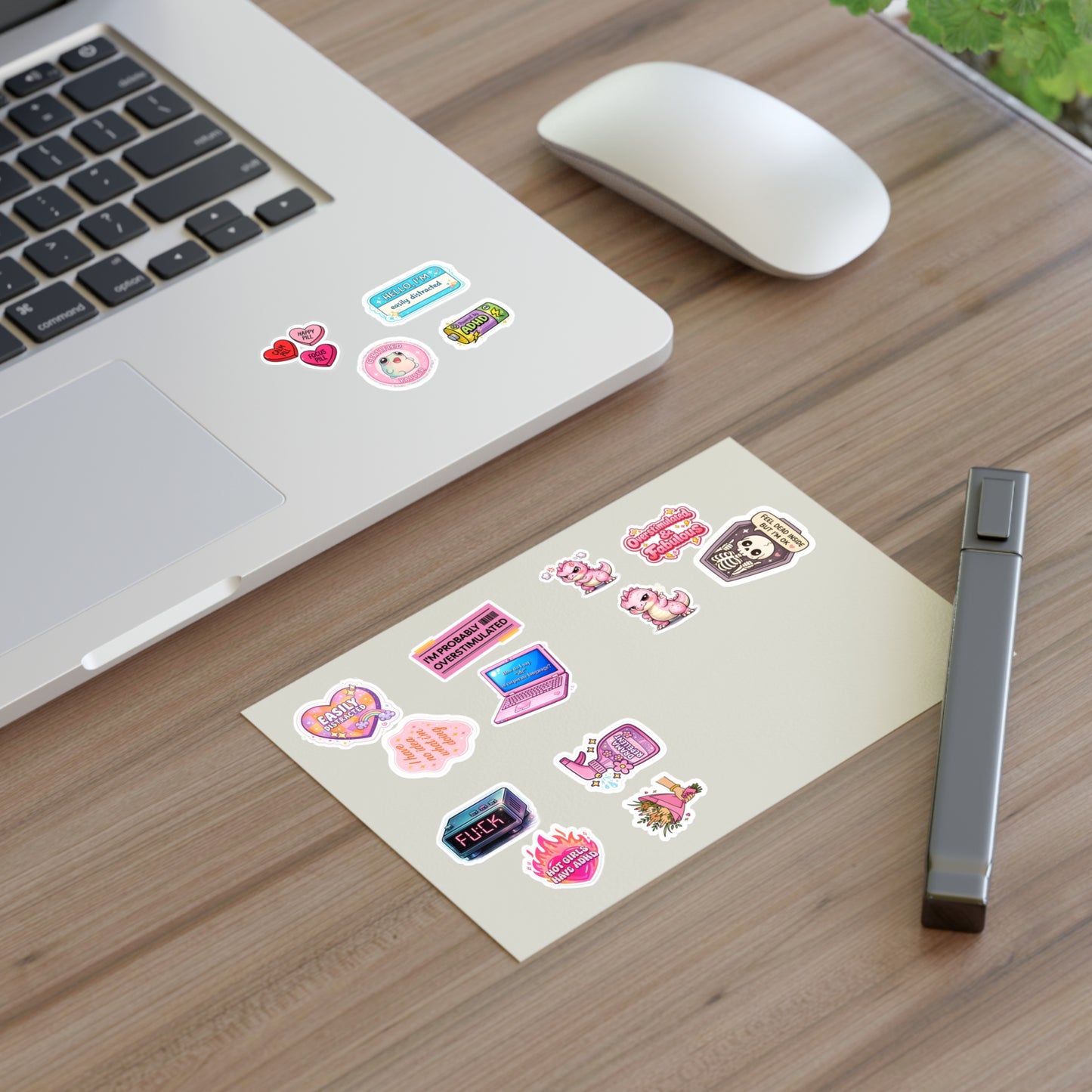 Cute Pink Mental Health & ADHD Sticker Sheet