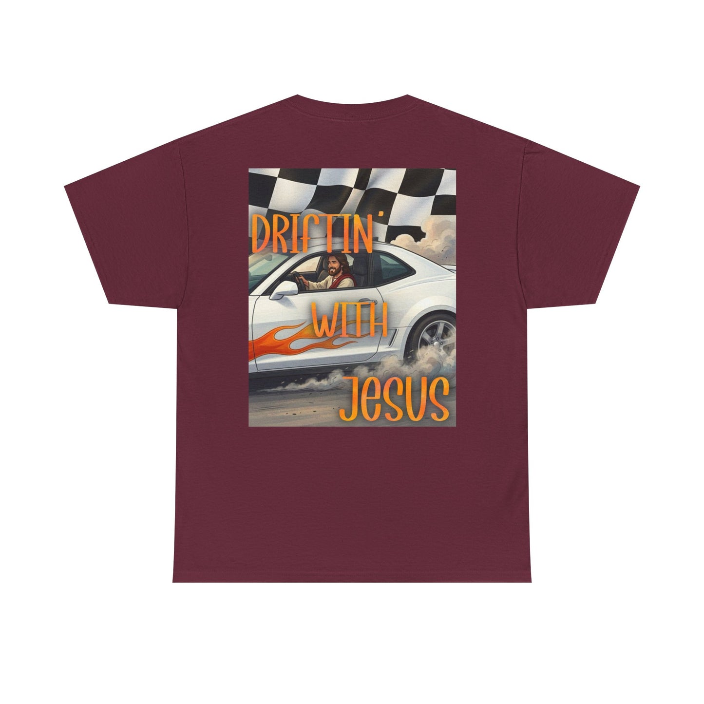 Driftin' With Jesus T-Shirt — Vintage Car Faith Graphic Tee