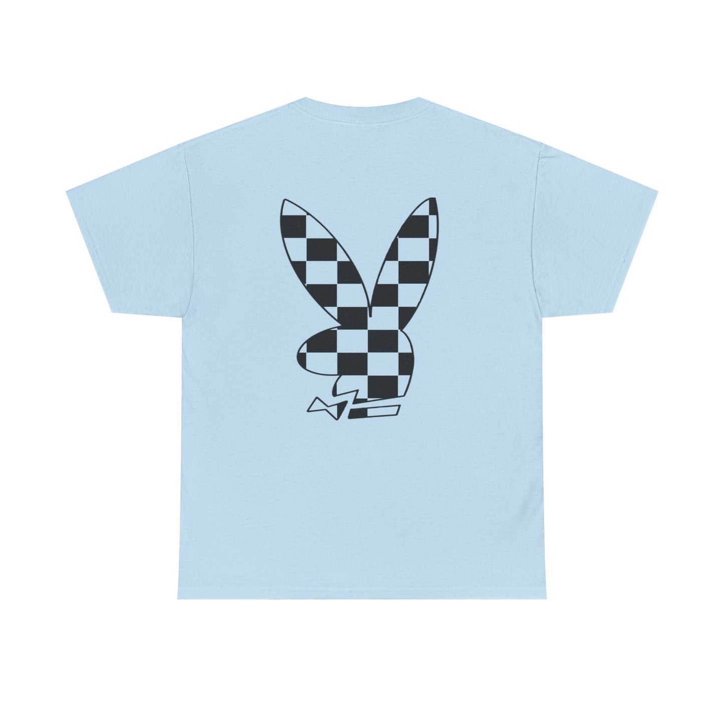 Checkerboard Bunny Tee — Retro Skate-Inspired Graphic T-Shirt
