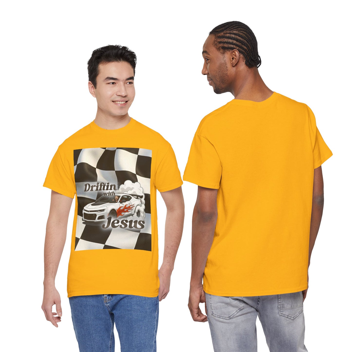 Driftin' with Jesus Tee — Christian Racing Graphic T-Shirt