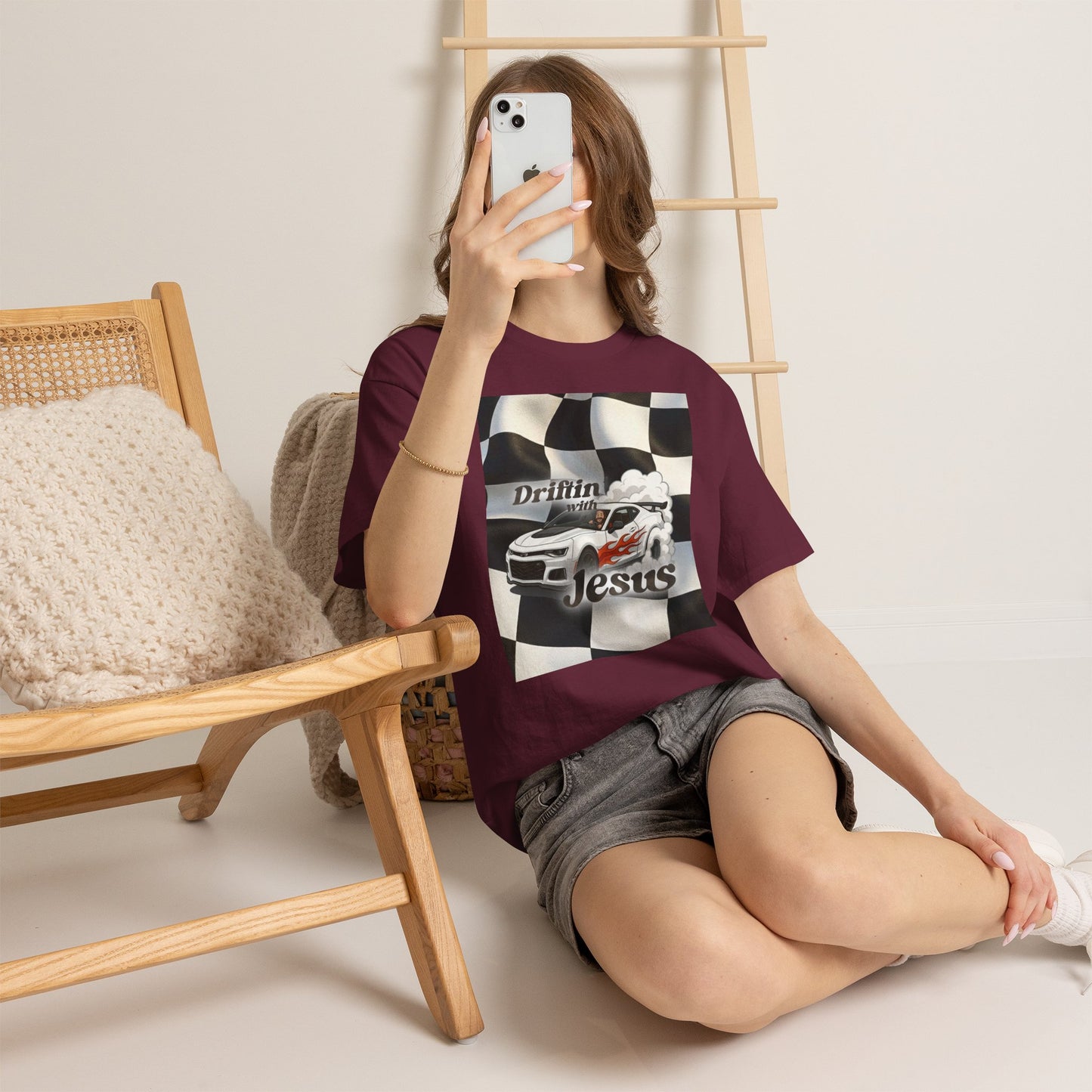 Driftin' with Jesus Tee — Christian Racing Graphic T-Shirt