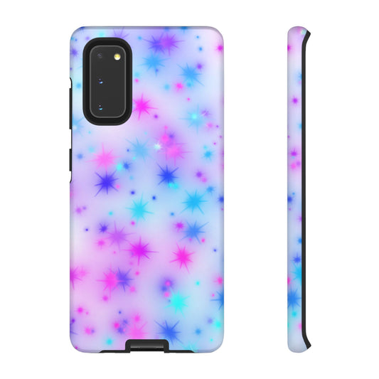 Galaxy Sparkle Tough Phone Case - Pastel Starburst Protective Cover