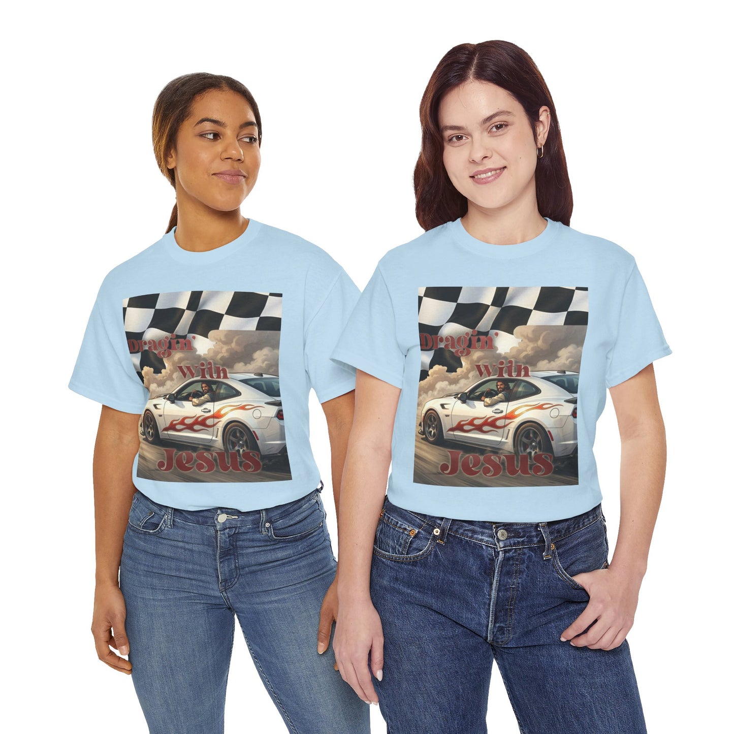 Racing With Jesus T-Shirt — Faith & Speed Graphic Tee