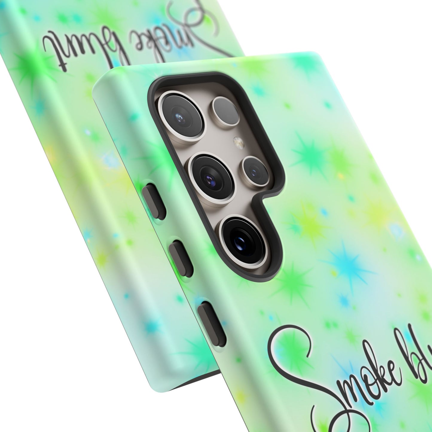 Phone Case — "Smoke blunt Serve cunt" Green Starburst Protective Case