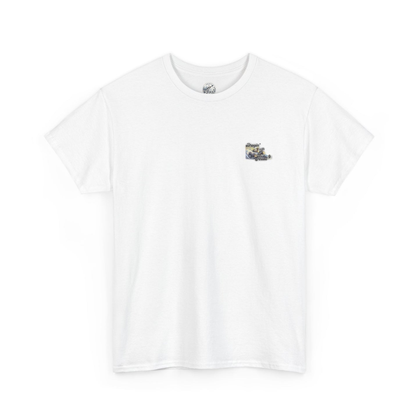 T-Shirt — "Dragin' With Jesus" Classic Car Faith Tee