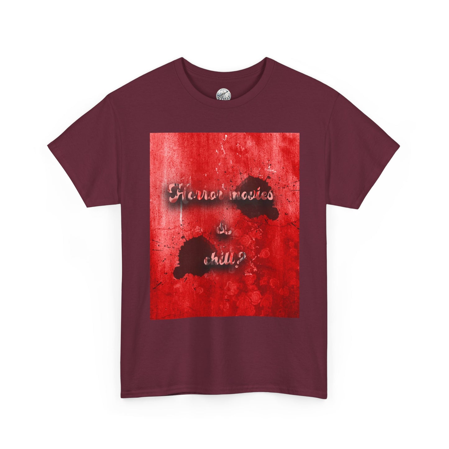 Graphic Tee – 'Horror movies & chill’ Ink Splash Design