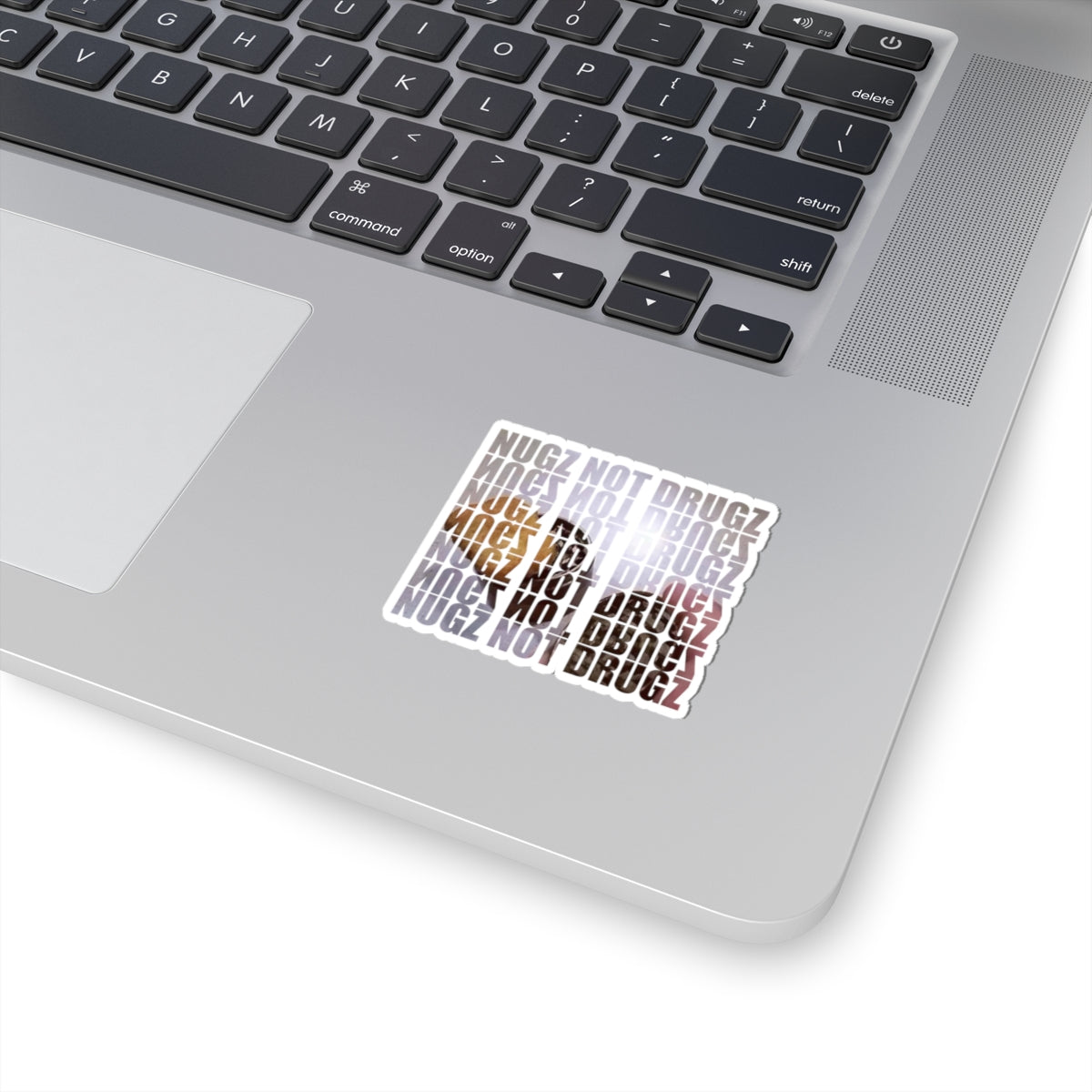 Kiss-Cut Sticker — "Nugz Not Drugz" Retro Text Laptop Decal