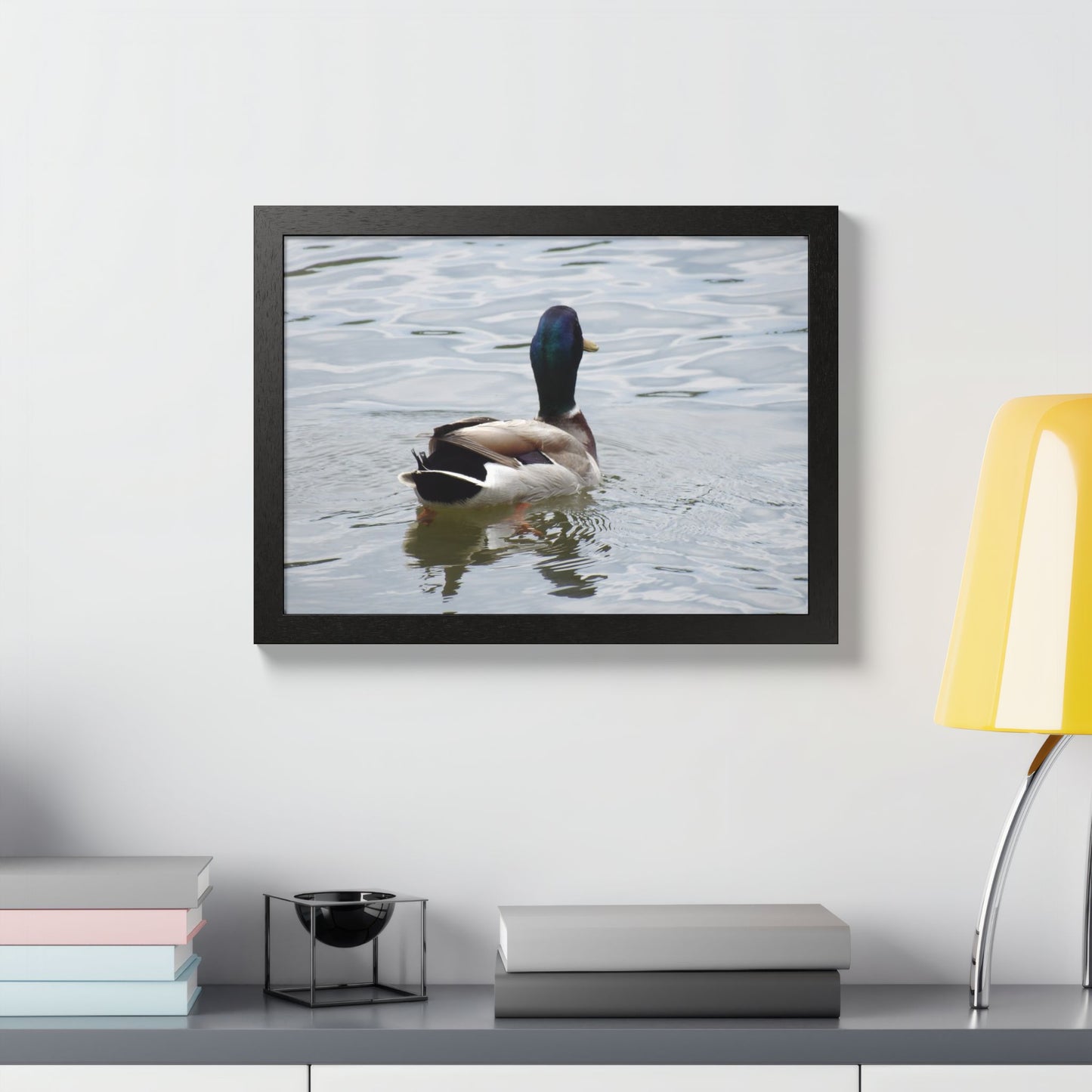 Mallard Duck Framed Poster – Serene Waterfowl Photography Wall Art