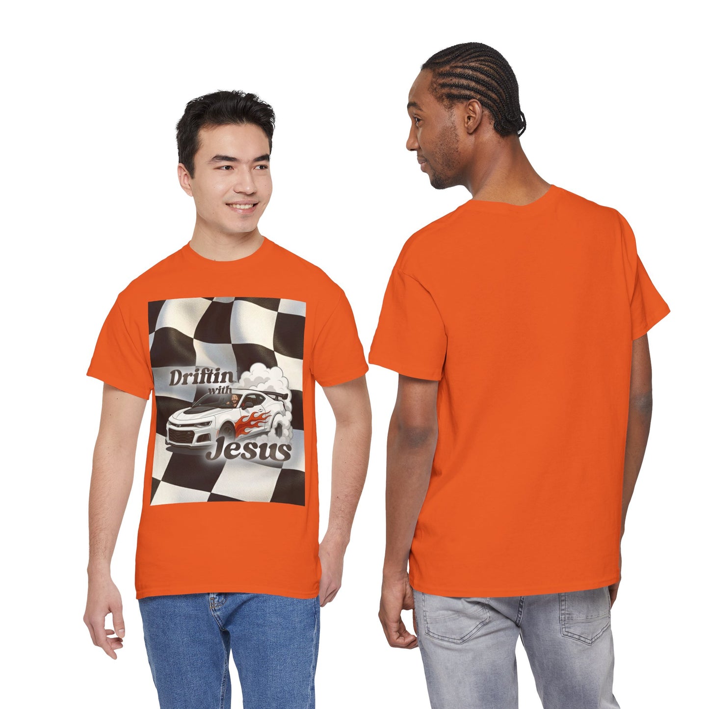Driftin' with Jesus Tee — Christian Racing Graphic T-Shirt