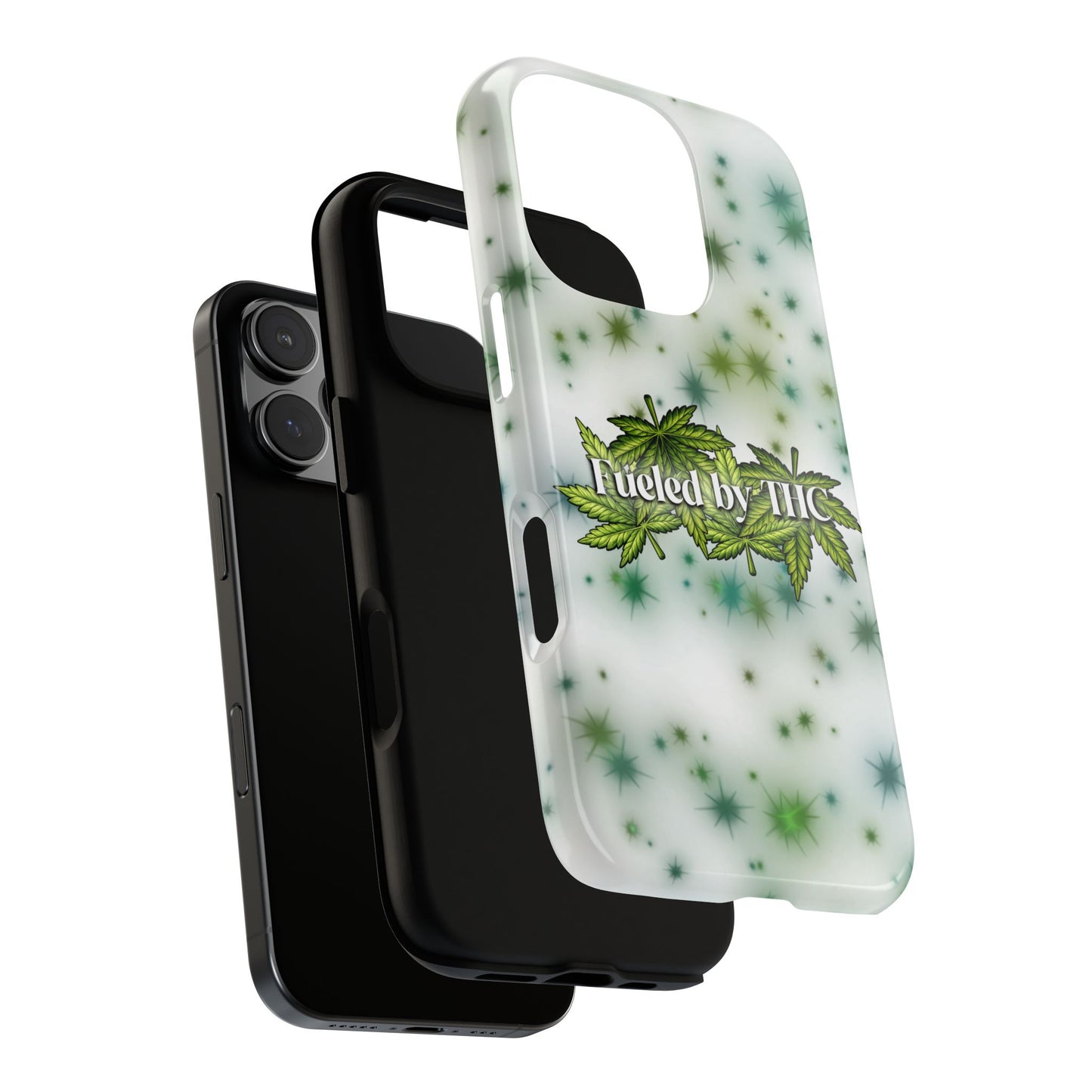 Phone Case — “Fueled by THC” Green Leaf Design