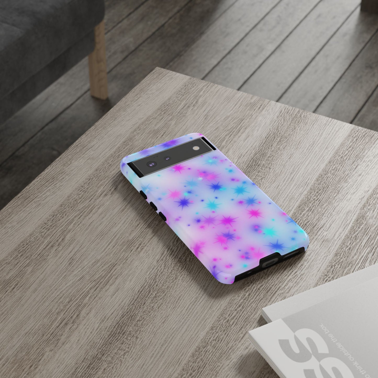 Galaxy Sparkle Tough Phone Case - Pastel Starburst Protective Cover