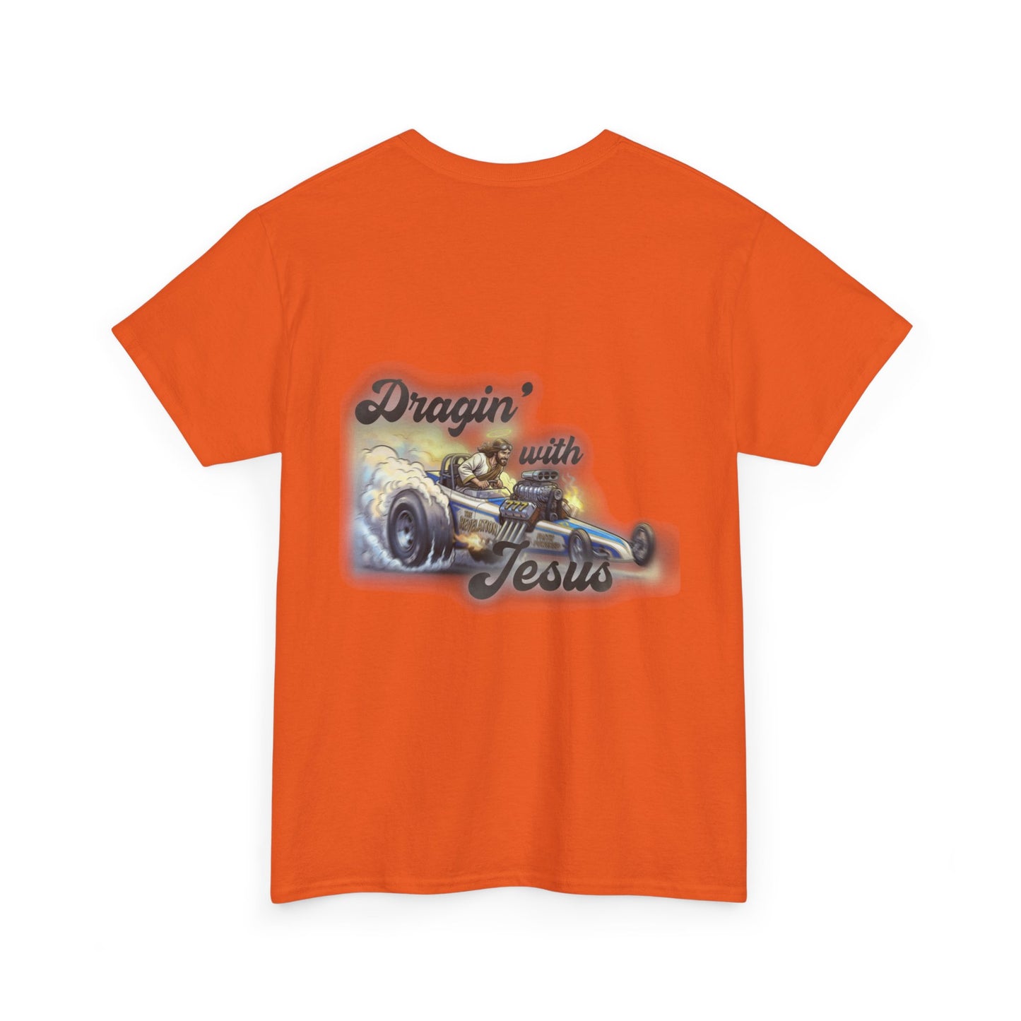 T-Shirt — "Dragin' With Jesus" Classic Car Faith Tee
