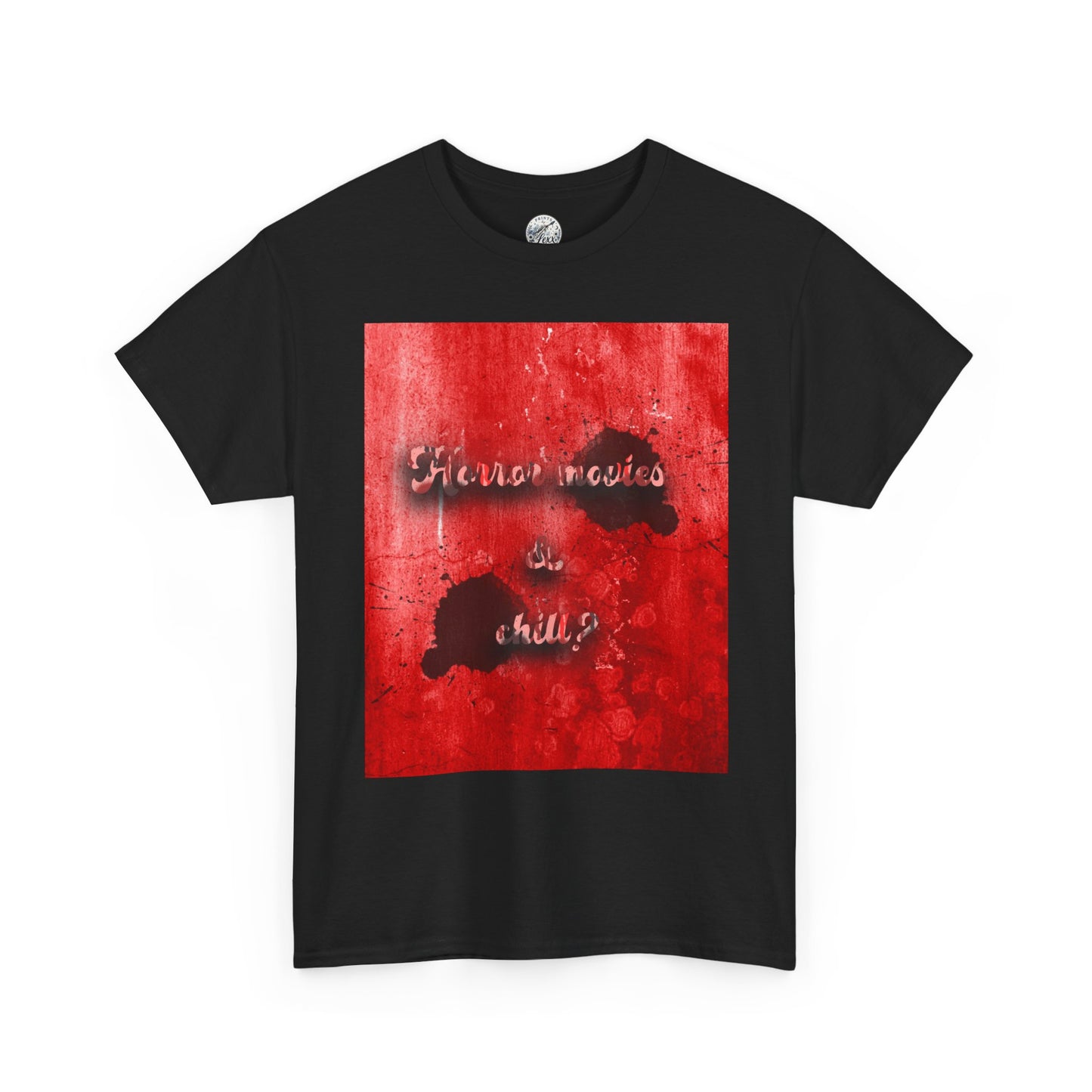 Graphic Tee – 'Horror movies & chill’ Ink Splash Design