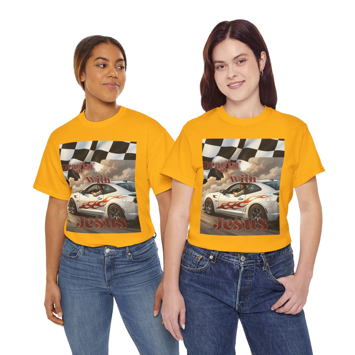 Racing With Jesus T-Shirt — Faith & Speed Graphic Tee