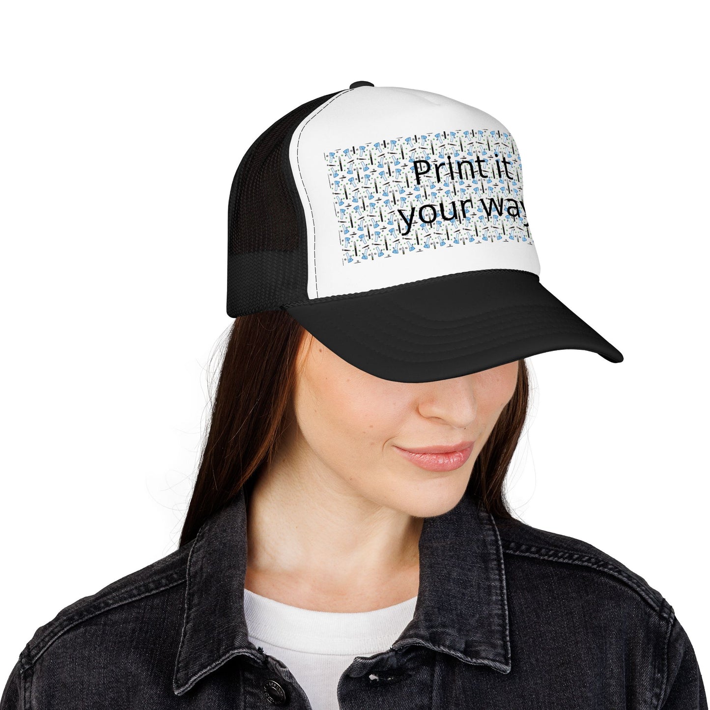 Foam Trucker Hat — "Print it your way" Custom Graphic Mesh Cap